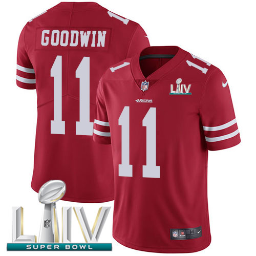 San Francisco 49ers Nike 11 Marquise Goodwin Red Super Bowl LIV 2020 Team Color Youth Stitched NFL Vapor Untouchable Limited Jersey